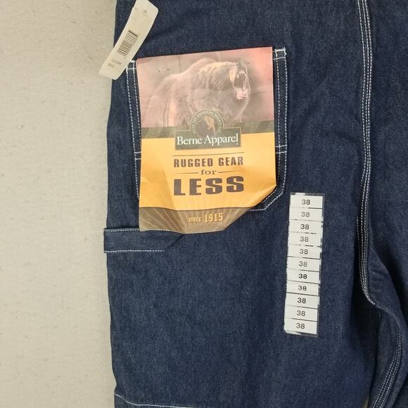 BERNE Men's Denim Carpenter Work Shorts Size 38 Pockets 100% Cotton MIchigan USA - Picture 8 of 10